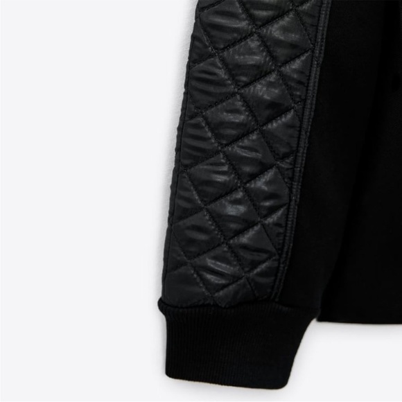 Women Zara Combination Quilted Hoodie Size Small - Picture 6 of 6